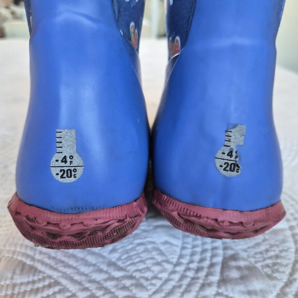 VGUC Bogs Durham Butterfly Kids Winter Waterproof Boots - Size 2